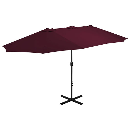 Garden Parasol | Bordeaux Red | Polyester, Aluminium | Extra large
