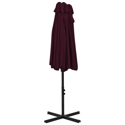 44871 vidaXL Outdoor Parasol with Aluminium Pole 460x270 cm Bordeaux Red