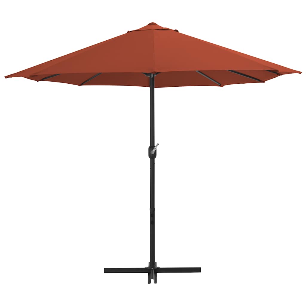 44872 vidaXL Outdoor Parasol with Aluminium Pole 460x270 cm Terracotta