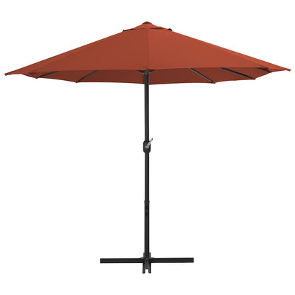 44872 vidaXL Outdoor Parasol with Aluminium Pole 460x270 cm Terracotta