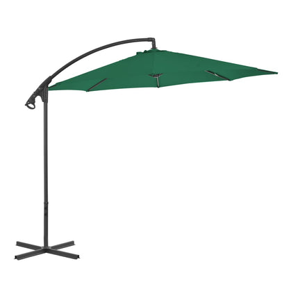 Cantilever Garden Parasol | Green | Polyester | Large | Tiltable
