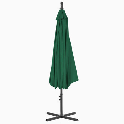 Cantilever Garden Parasol | Green | Polyester | Large | Tiltable