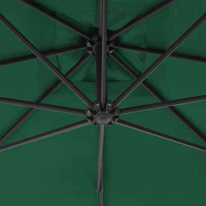 Cantilever Garden Parasol | Green | Polyester | Large | Tiltable