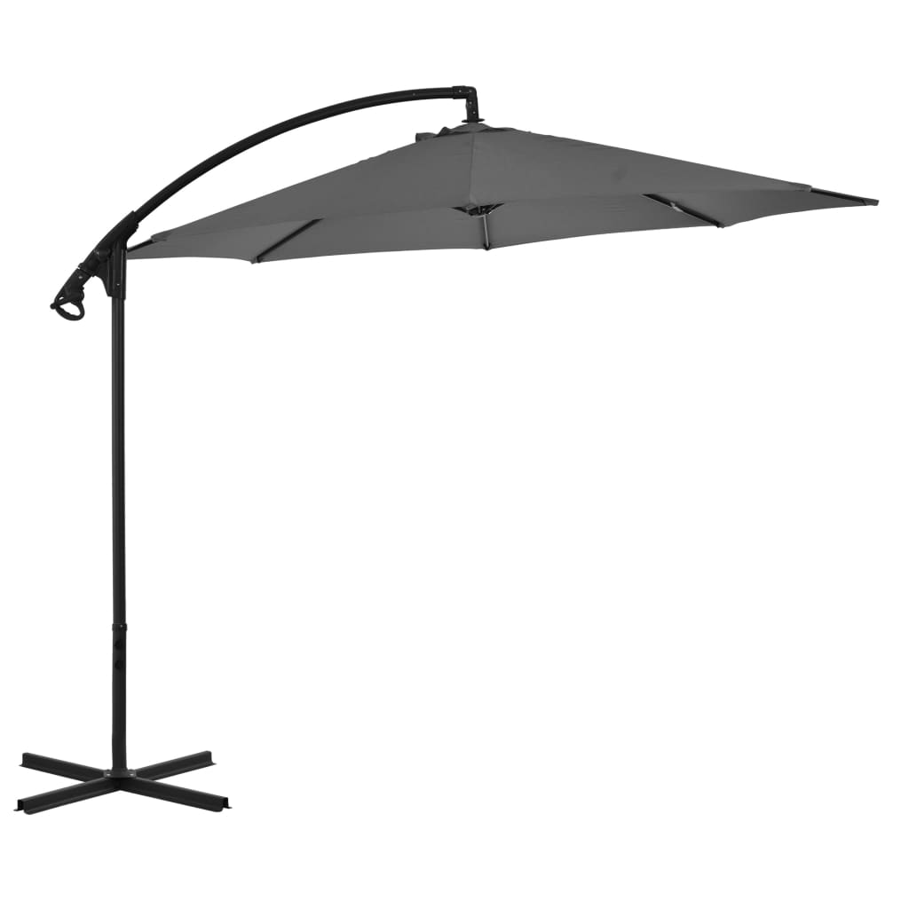 Cantilever Garden Parasol | Anthracite | Polyester, Steel