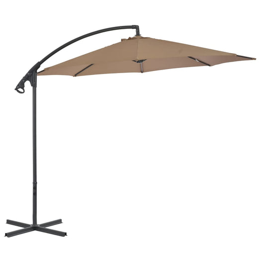 Cantilever Garden Parasol | Taupe | Polyester, Steel | Large