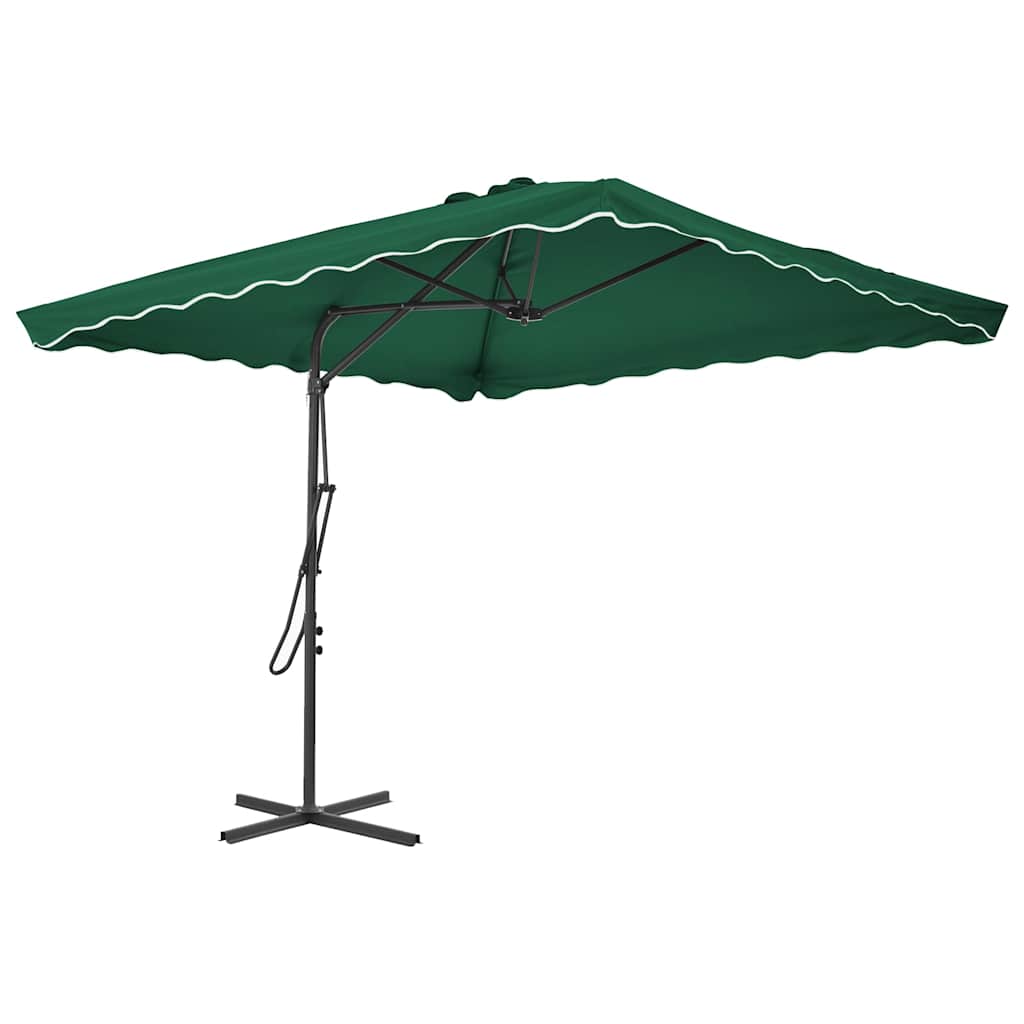 44881 vidaXL Outdoor Parasol with Steel Pole 250x250 cm Green