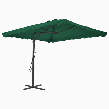 Garden Parasol | Green | Polyester, Steel | Large