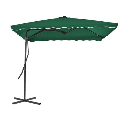 44881 vidaXL Outdoor Parasol with Steel Pole 250x250 cm Green
