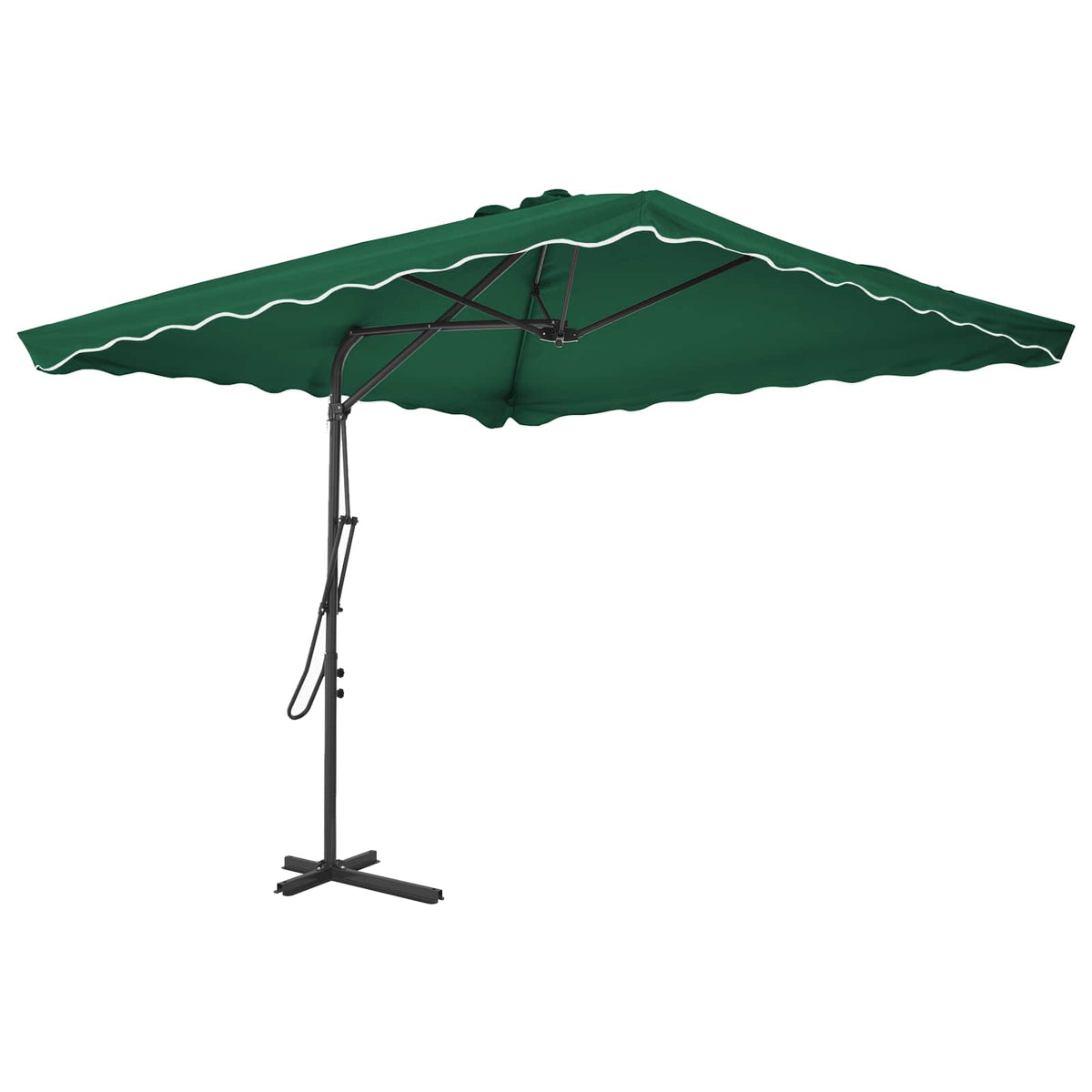 44881 vidaXL Outdoor Parasol with Steel Pole 250x250 cm Green