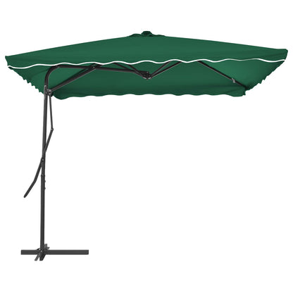 44881 vidaXL Outdoor Parasol with Steel Pole 250x250 cm Green