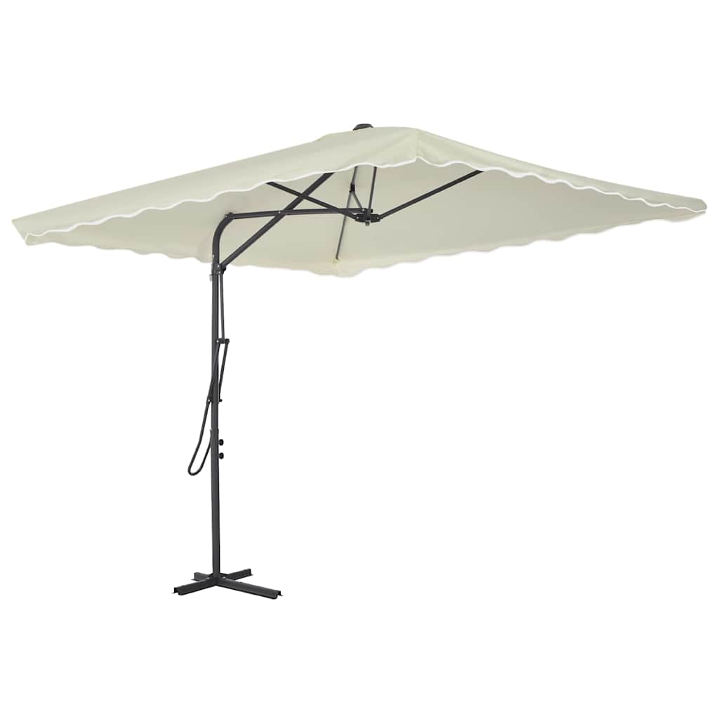44882 vidaXL Outdoor Parasol with Steel Pole 250x250 cm Sand