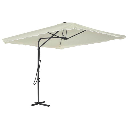 44882 vidaXL Outdoor Parasol with Steel Pole 250x250 cm Sand