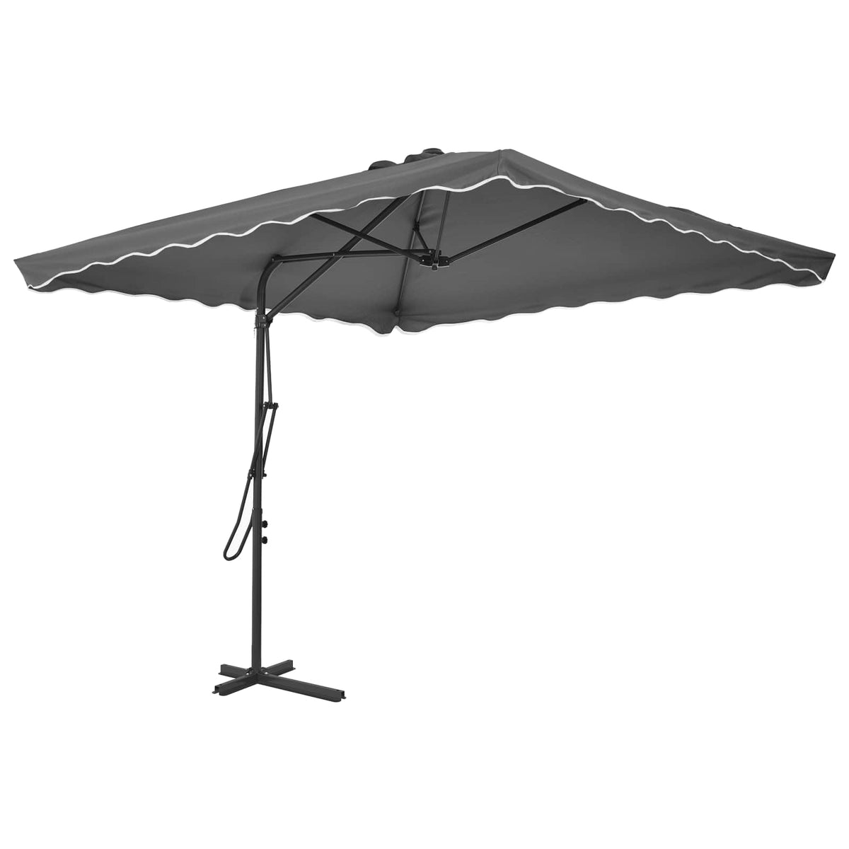 44883 vidaXL Outdoor Parasol with Steel Pole 250x250 cm Anthracite