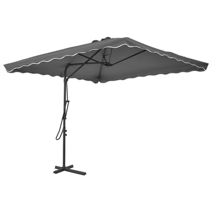 44883 vidaXL Outdoor Parasol with Steel Pole 250x250 cm Anthracite