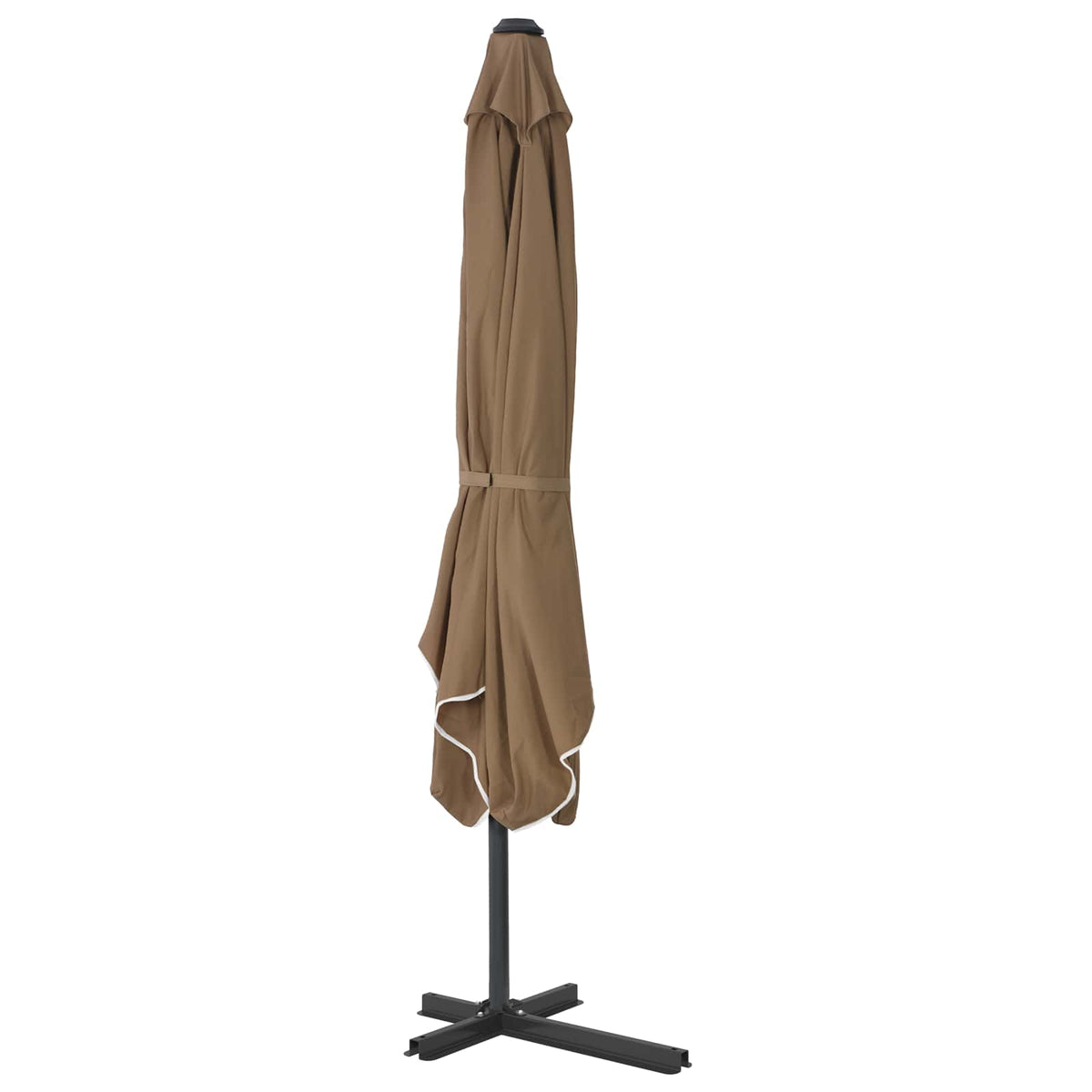 44884 vidaXL Outdoor Parasol with Steel Pole 250x250 cm Taupe