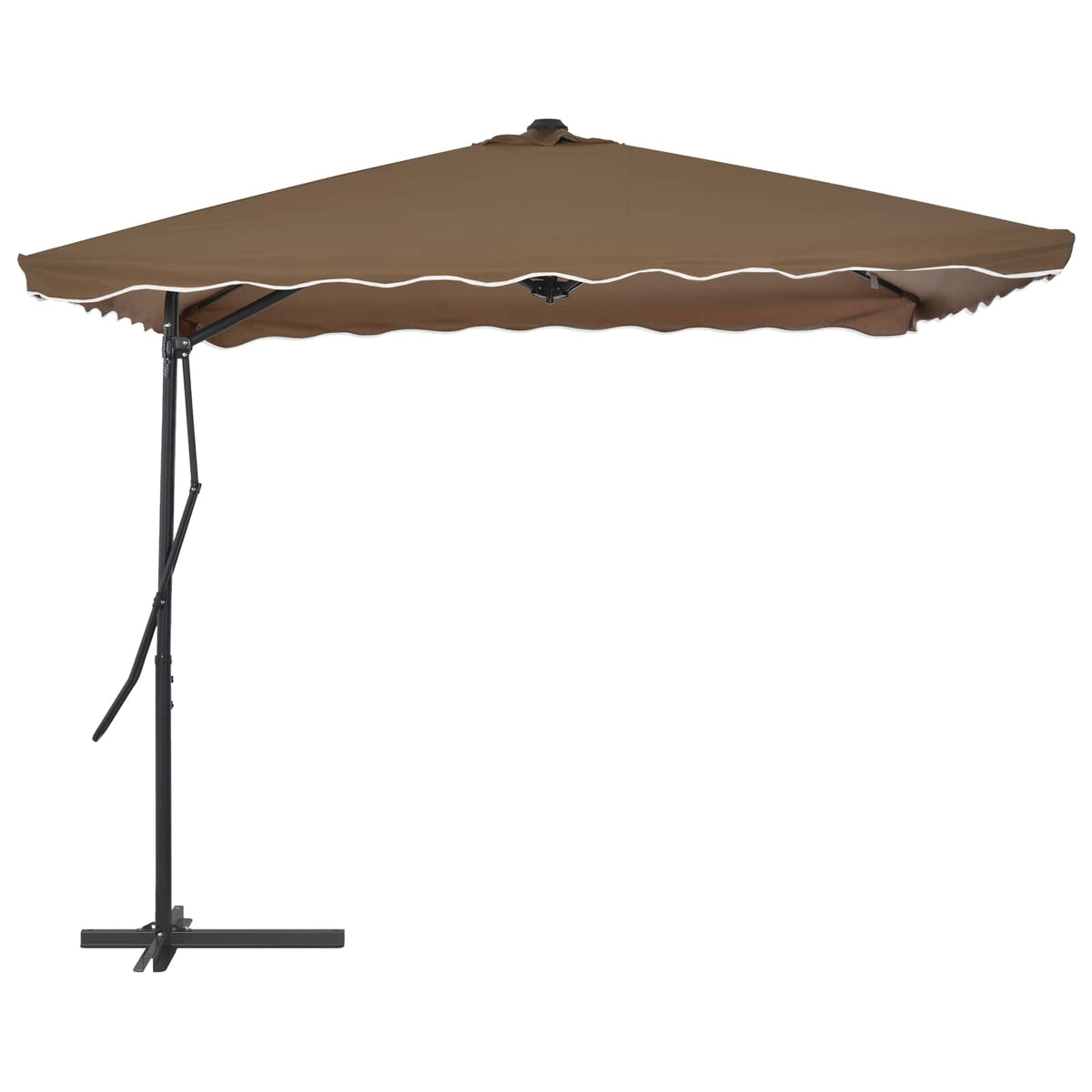 44884 vidaXL Outdoor Parasol with Steel Pole 250x250 cm Taupe