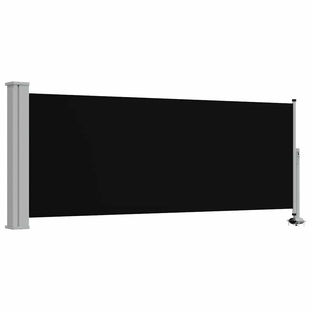 Patio Retractable Side Awning 100 x 300 cm Black