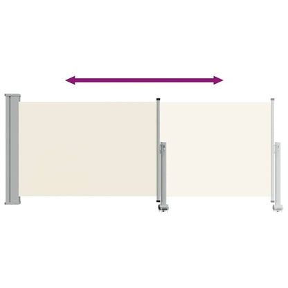 Patio Retractable Side Awning 100 x 300 cm Cream