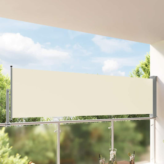 Patio Retractable Side Awning 100 x 300 cm Cream