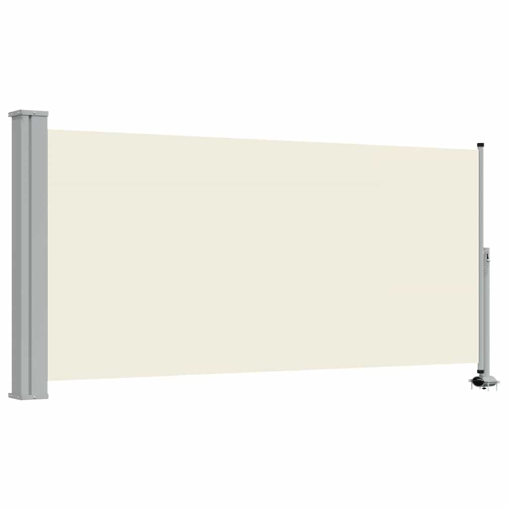 Patio Retractable Side Awning 120 x 300 cm Cream