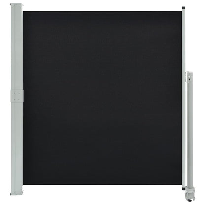 Patio Retractable Side Awning 140 x 300 cm Black