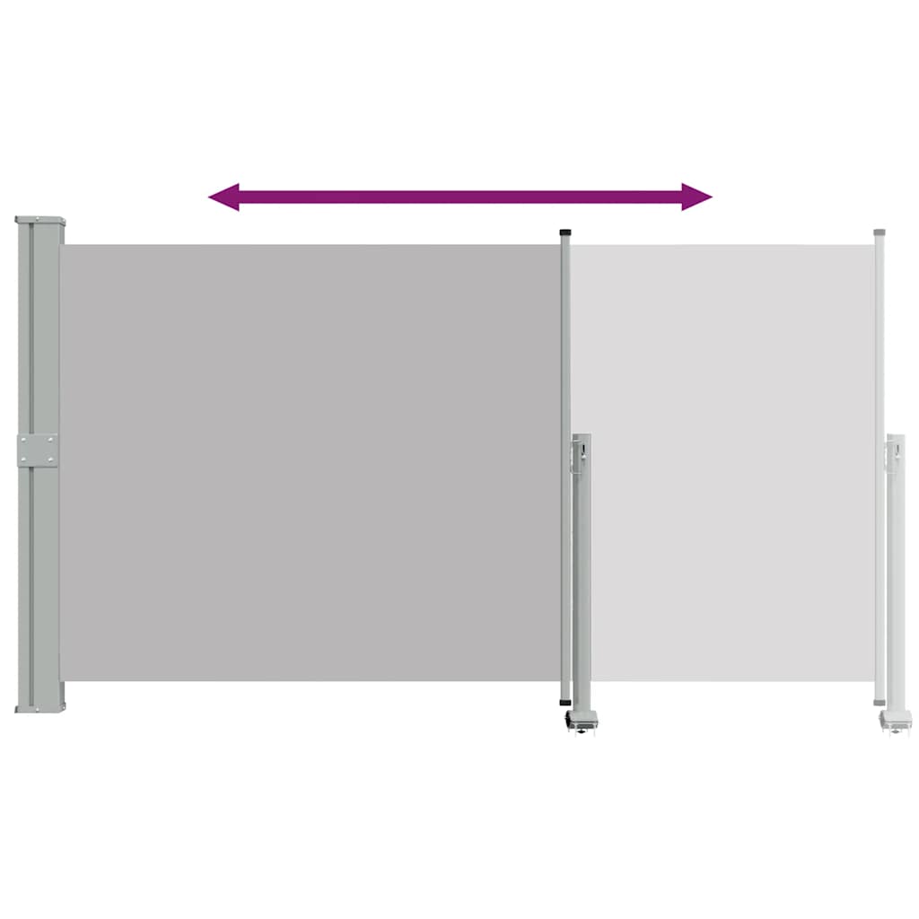 45192 vidaXL Patio Retractable Side Awning 140 x 300 cm Grey