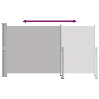 45192 vidaXL Patio Retractable Side Awning 140 x 300 cm Grey