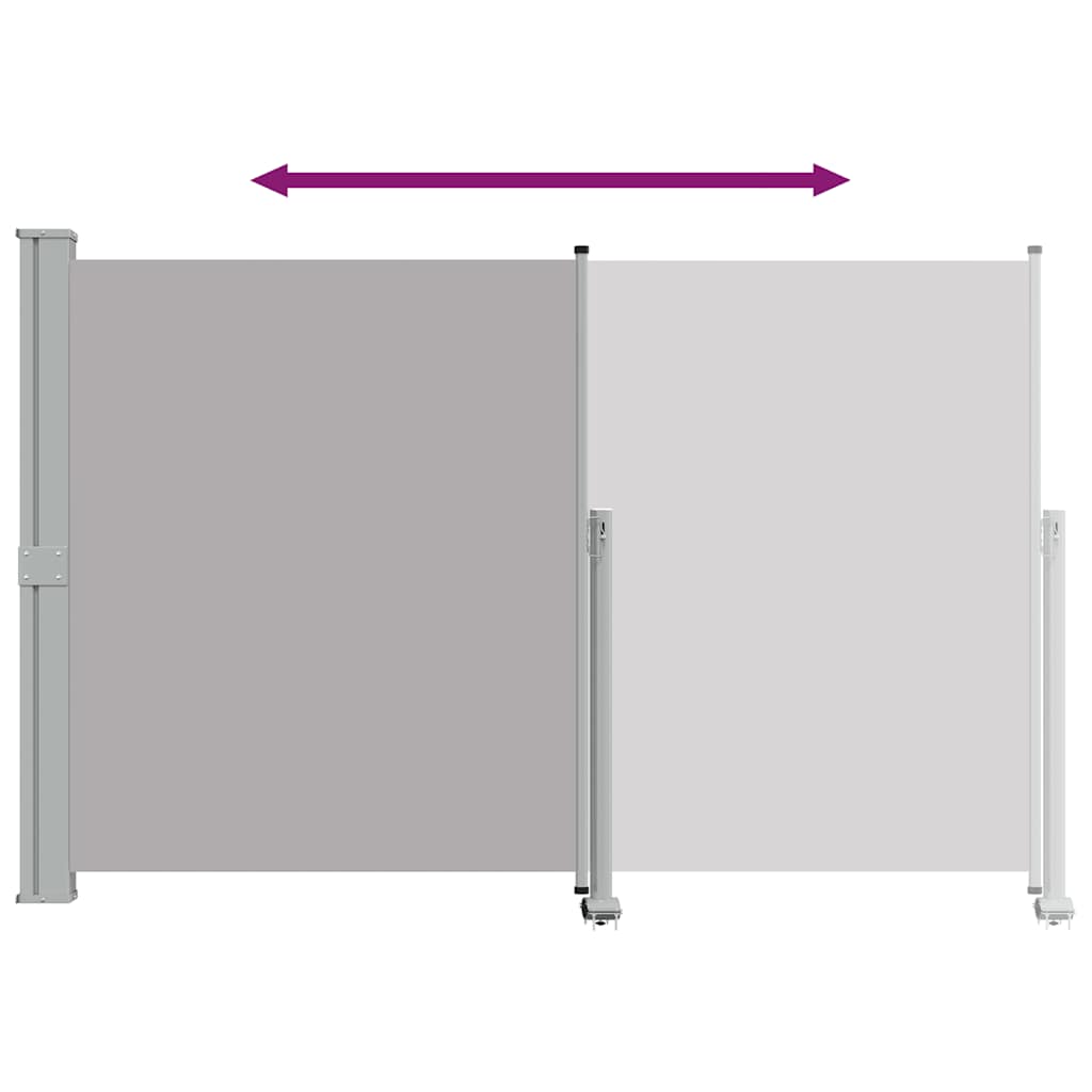 Patio Retractable Side Awning 160 x 300 cm Grey