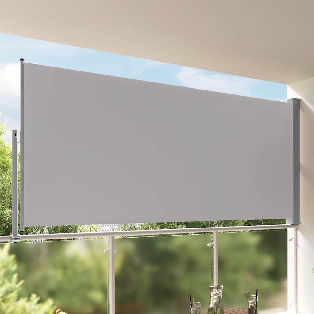 Patio Retractable Side Awning 160 x 300 cm Grey