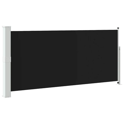 Retractable Side Awning 140 x 314 cm Black