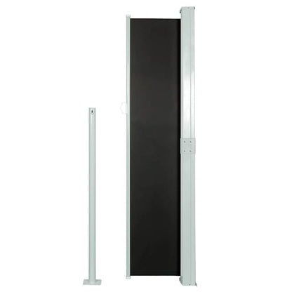 Side Awning | Black | Polyester, Steel | 140 x 300 cm | Retractable