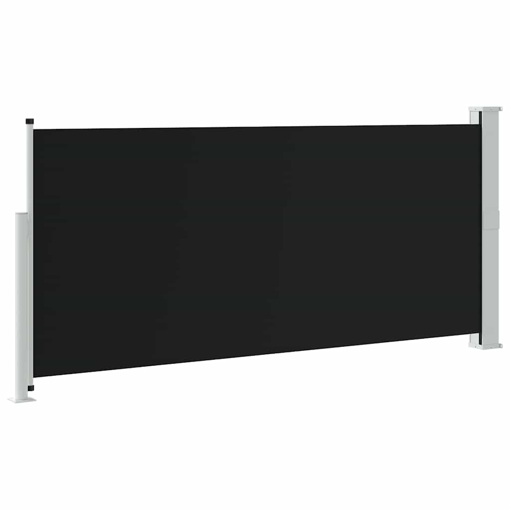 Retractable Side Awning 140 x 314 cm Black