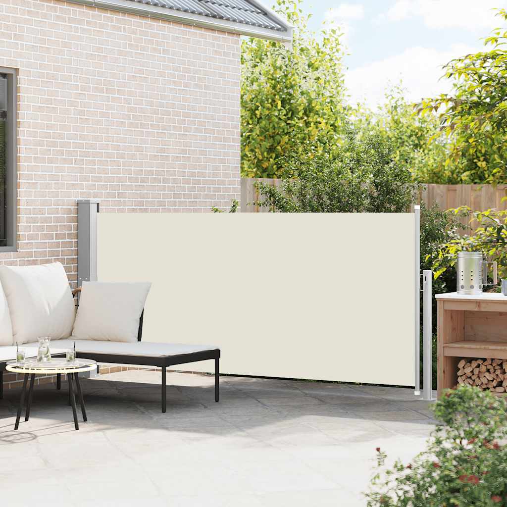Retractable Side Awning 140 x 314 cm Cream
