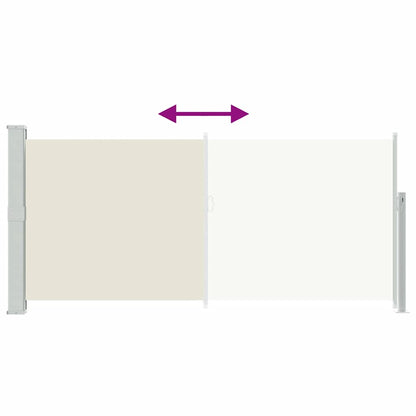 Retractable Side Awning 140 x 314 cm Cream