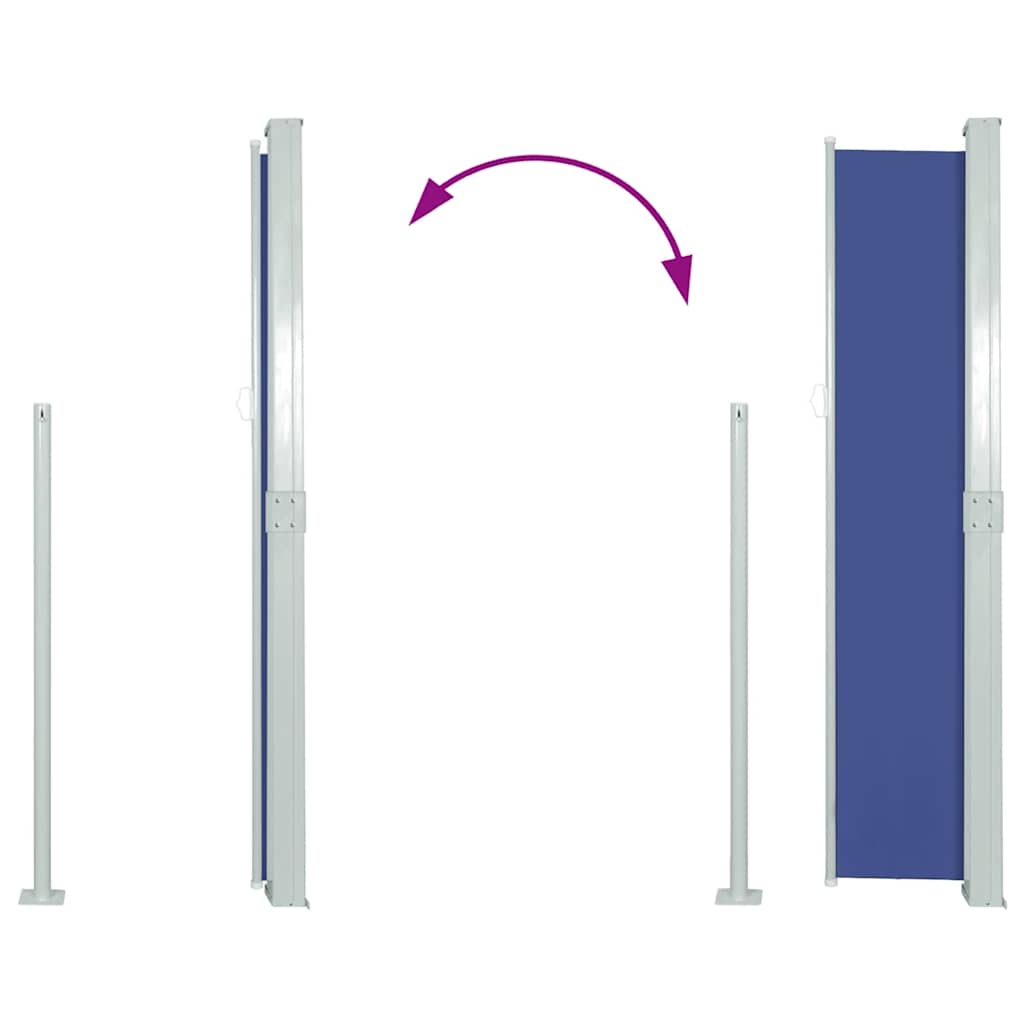 Side Awning | Blue | Steel frame, 100% polyester fabric with PU coating