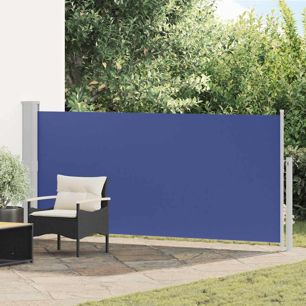 45355 vidaXL Retractable Side Awning 140 x 300 cm Blue