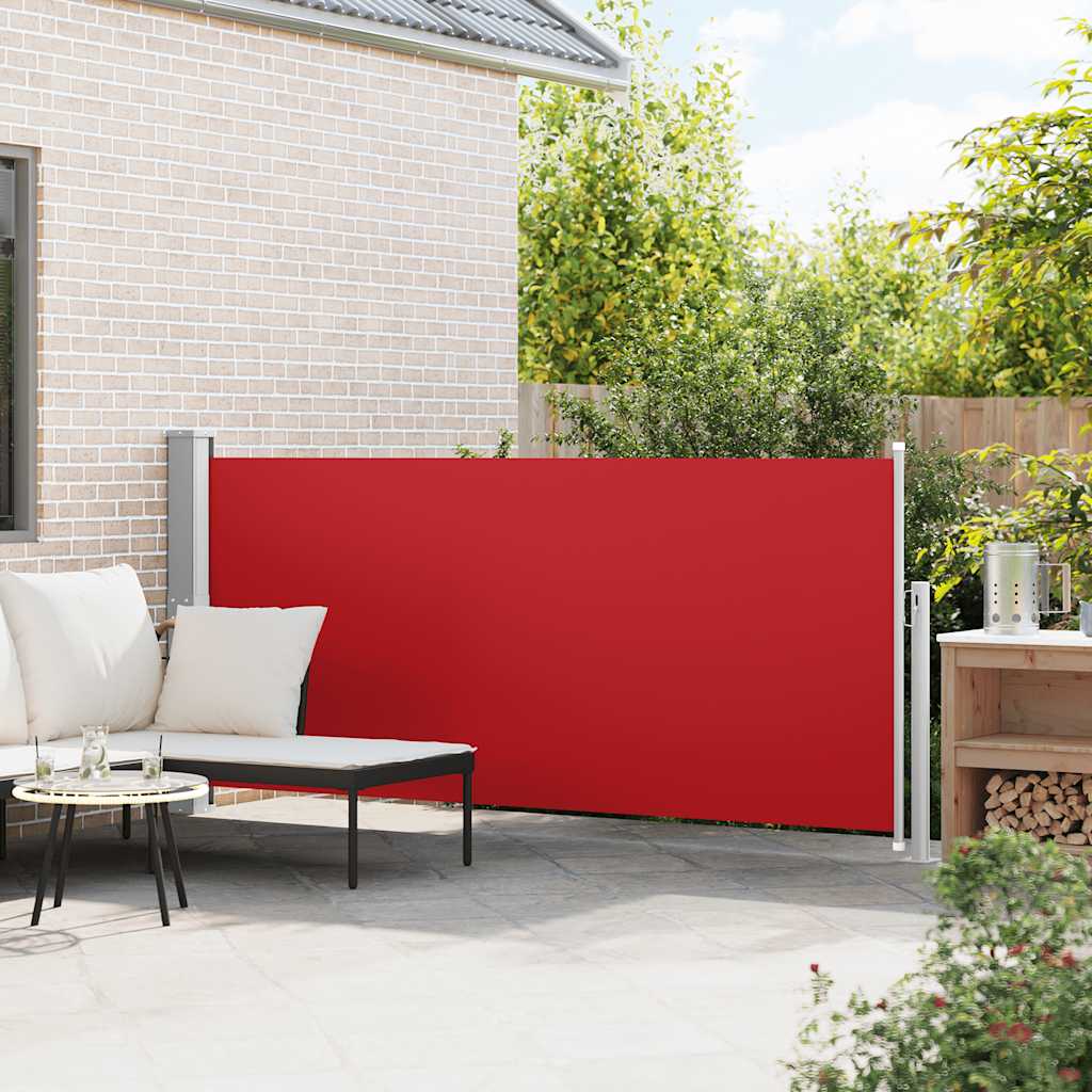 45356 vidaXL Retractable Side Awning 140 x 300 cm Red
