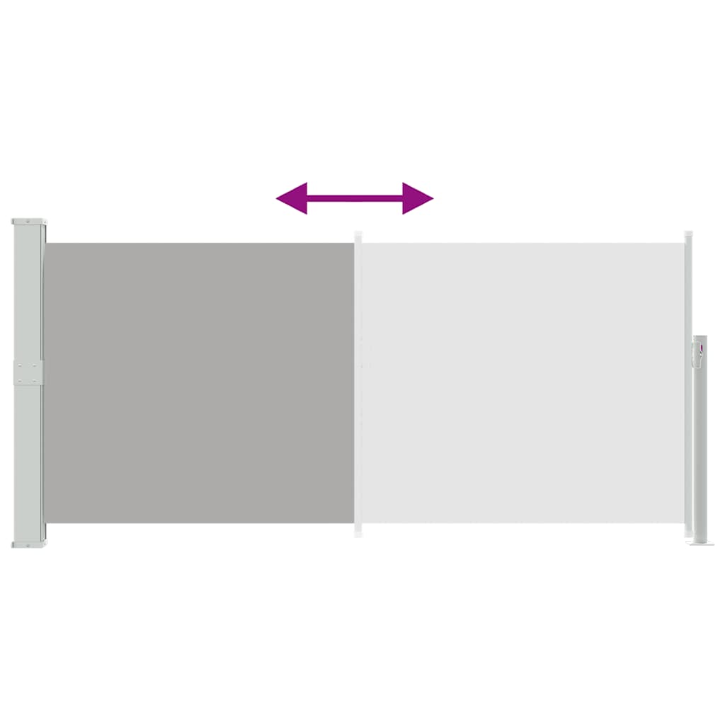 Side Awning | Green grey | 100% Polyester fabric, Steel frame