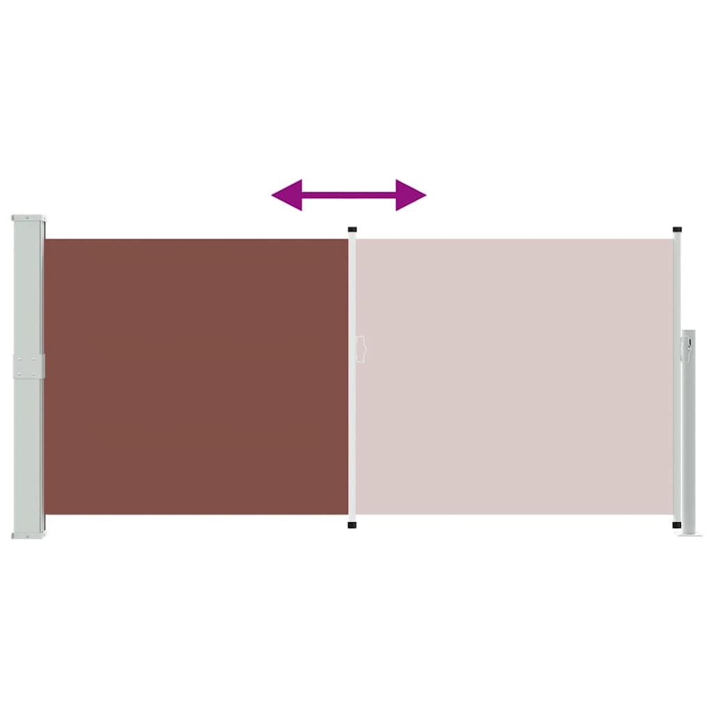 45358 vidaXL Retractable Side Awning 140 x 300 cm Brown