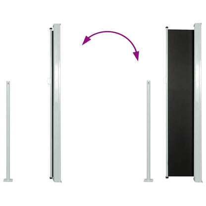 Retractable Side Awning 117x314 cm Black