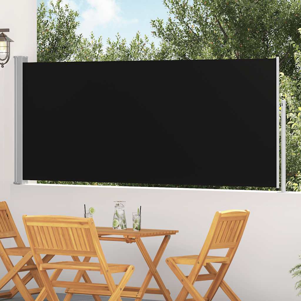 Retractable Side Awning 117x314 cm Black