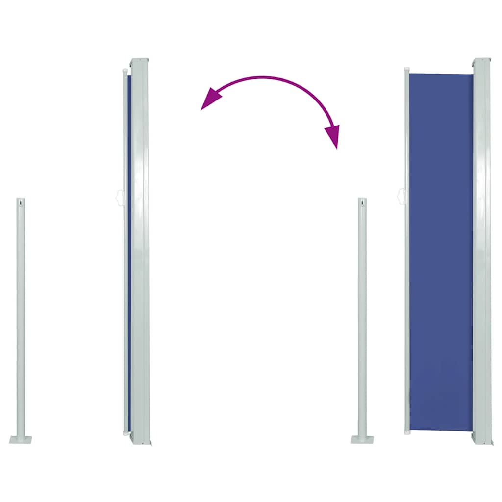 Side Awning | Blue | Polyester fabric with PU coating | 120x300 cm