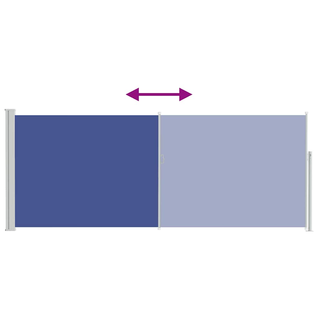 Retractable Side Awning 117x314 cm Blue