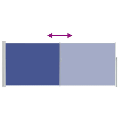 Retractable Side Awning 117x314 cm Blue