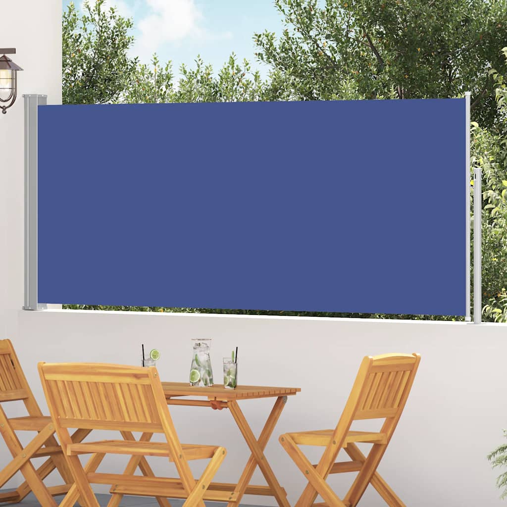 Retractable Side Awning 117x314 cm Blue