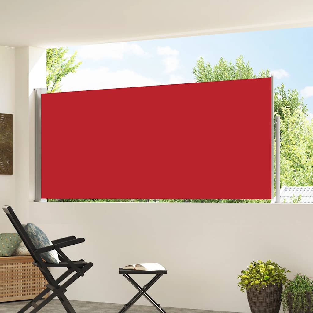 Side Awning | Red | Steel frame, 100% polyester fabric with PU coating