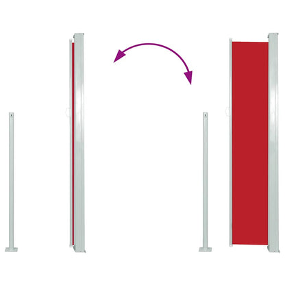 Side Awning | Red | Steel frame, 100% polyester fabric with PU coating