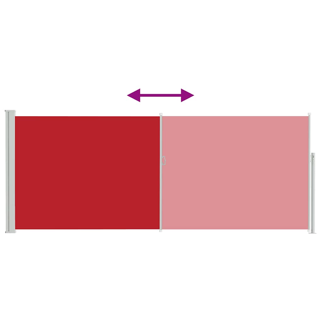 Retractable Side Awning 120 x 300 cm Red