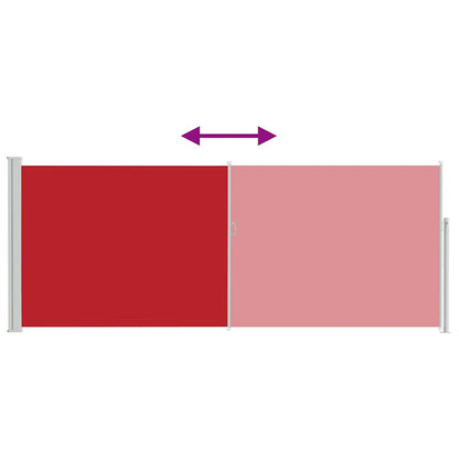Retractable Side Awning 120 x 300 cm Red