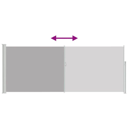 Retractable Side Awning 120 x 300 cm Grey